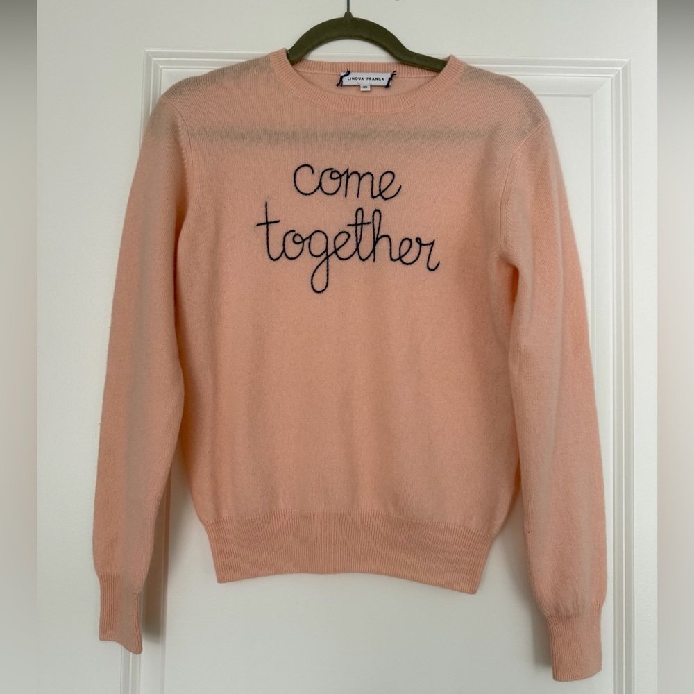 Lingua Franca Come Together Cashmere Crewneck